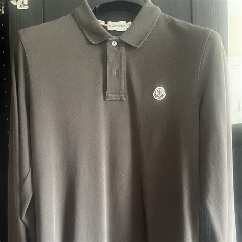 Moncler Long Sleeve Polo Good Condition No Flaws Depop