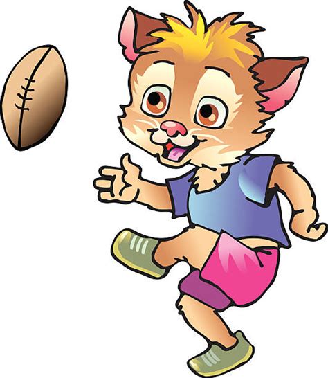 Best Cat Football Illustrations Royalty Free Vector Graphics And Clip