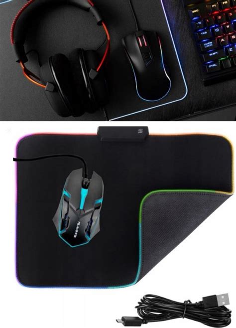 Muistmat Gaming Muismat Xxl Rgb Led Verlichting Anti Slip Bol