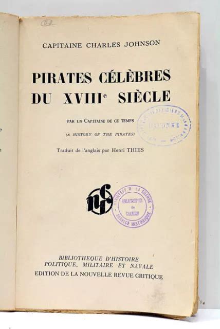 LIVRE ANCIEN JOHNSON Pirates Célebres Du Xviiie Siécle Paris 1934 EUR