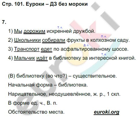ГДЗ Номер стр. 101 Русский 4 класс Тихомирова Проверочные | Гарантия ...