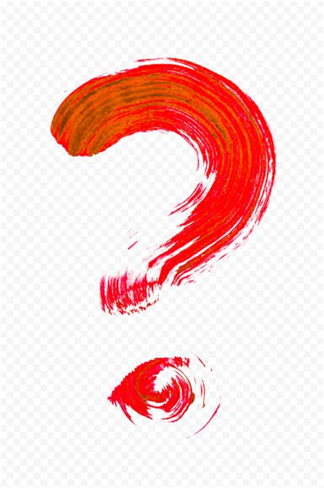 Red Brush Stroke Question Mark Png Img Citypng