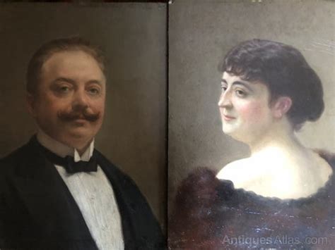 Antiques Atlas Pair Of Victorian Portraits On Board