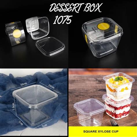 Jual Pc Korean Dessert Box Premium Kotak Cup Mika Dessert Ada Tutup