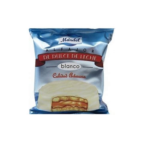 Alfajor de dulce de leche blanco Márdel 1 unid