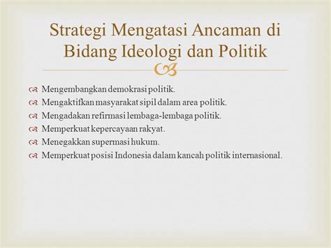 Ancaman Terhadap Nkri Di Bidang Politik Sinau