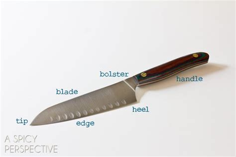 Anatomy Of A Knife Knife Skills 101 On Howto Knives Cookingtips