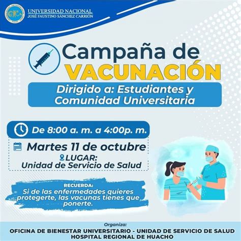 CAMPAÑA DE VACUNACIÓN Universidad Nacional José Faustino Sánchez Carrión