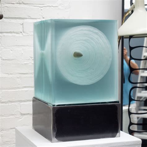 Spark Interior Art Glass Cube Sculpture By Jiri Jelinek