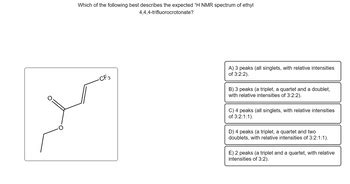 Answered Which Of The Following Best Describes The Expected H Nmr