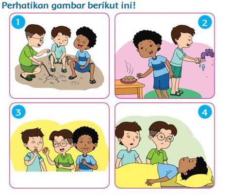 Cara Menulis Cerita Berdasarkan Gambar Berseri Kelas 3 Tema 1 Subtema