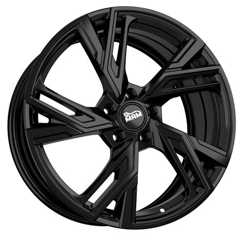 4x 19 neue Alufelgen MAM RS5 5x112 Black Painted für VW Golf 7 GTI TCR