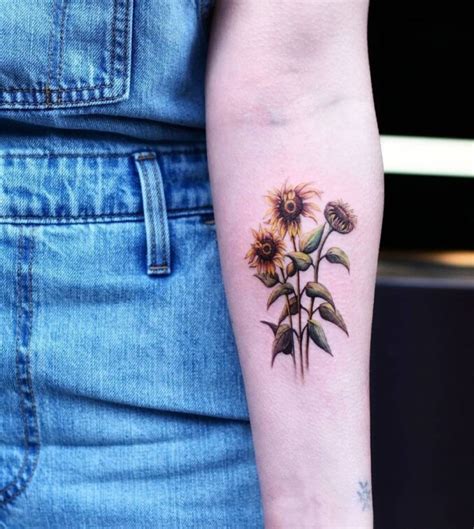 X Prachtige Zonnebloem Tattoos En De Betekenis One Hand In My Pocket