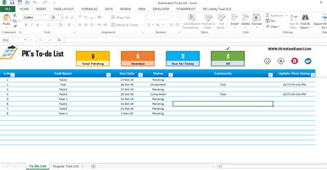 Fully Functional To Do List In Excel Pk An Excel Expert