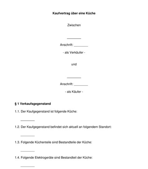 Muster Kaufvertrag Gebrauchte Gegenst Nde Privat Kostenlose Vorlagen