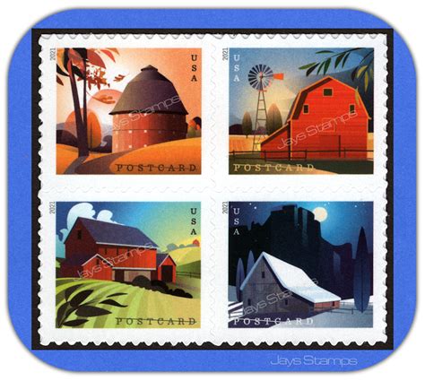 Barns Complete Set Block Of Different Forever Post Card Rate