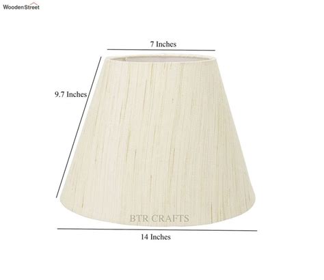 Buy Metz Conical Lampshade For Table Lamp 14 Inches Cream At 22 OFF