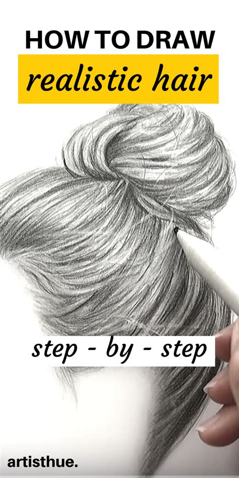 How To Draw Realistic Hair In Pencil Realistic Hair Drawing How To