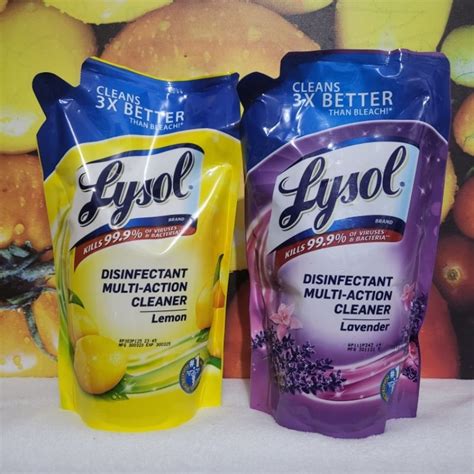 Lysol Disinfectant Multi Action Cleaner Lemonlavander 800ml Shopee