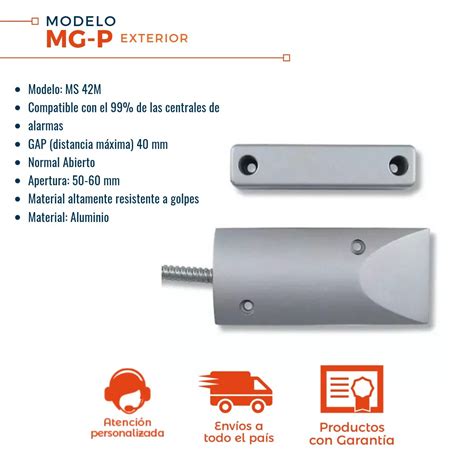 Sensor Magn Ticos Blindado Alarma Porton Puerta Exterior Pixarg