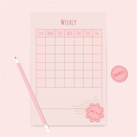 Premium Vector Pink Notepad Planner Vector
