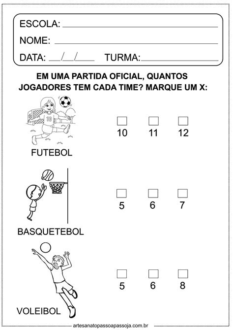 Educa O F Sica Ano Atividade Baixar Pdf De Descubra As