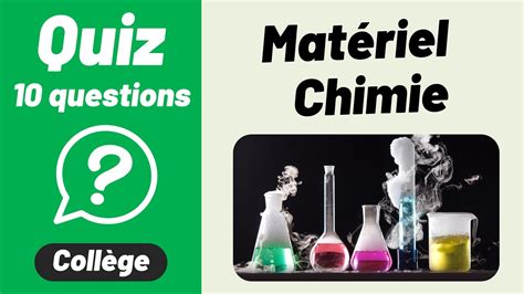 Verrerie Et Mat Riel De Chimie Quiz Youtube