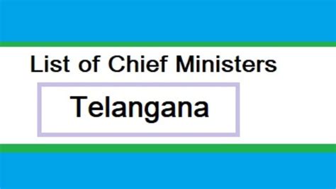 Telangana State Cabinet Members | www.resnooze.com