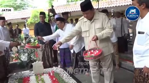 Prabowo Ziarah Ke Makam Gus Dur Dan KH Hasyim Asy Ari