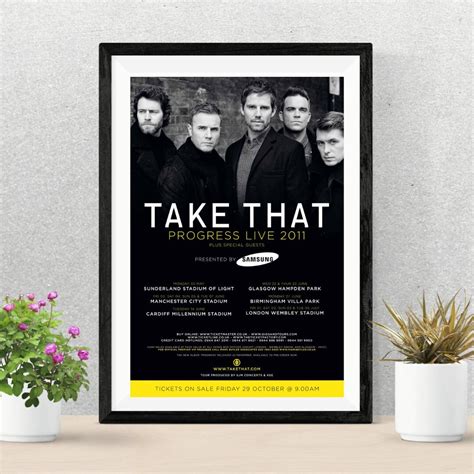 Take That Poster Concert Poster Take That Tour Poster Take That