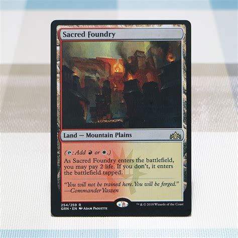 Sacred Foundry Guilds Of Ravnica Grn Hologram Mtg Proxy German Black