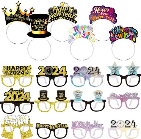 DPKOW New Year S Eve Party Supplies 2024 New Year Party Glasses