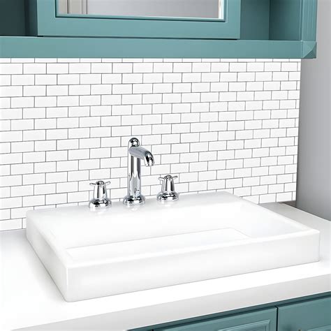 Modern Peel and Stick Tiles PVC Subway Tile Peel and Stick Wall Tile ...