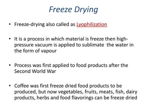 Freeze drying | PPT