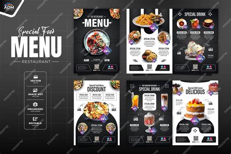 Premium Vector Vector Restaurant Food Menu Poster Template