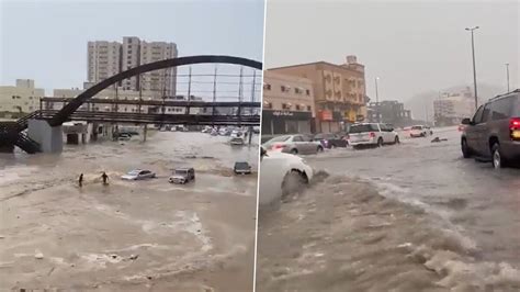 Flood Like Situation Due To Heavy Rain In Jeddah Saudi Arabia — Earth