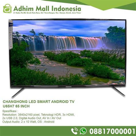 LED TV CHANGHONG 65 ANDROID U65H7 65 INCH USB MOVIE HDMI 4K UHD