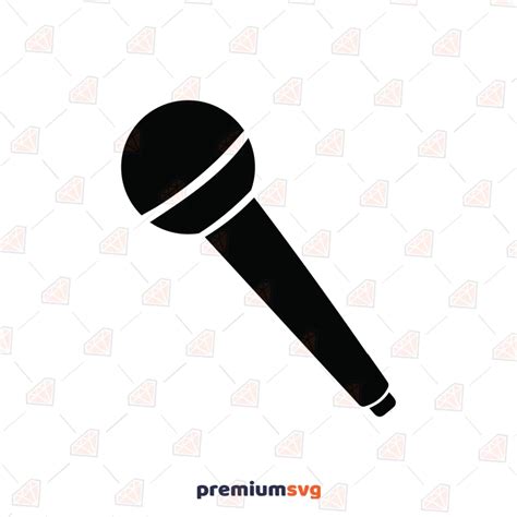 Microphone SVG Cut File, Microphone Clipart Silhouette | PremiumSVG