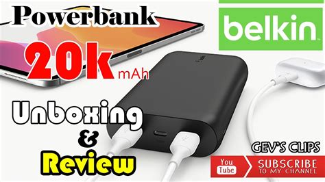 Belkin Boost Charge Usb C Pd Power Bank K Unboxing Review Youtube