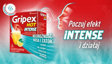 Gripex Hot Intense Saszetka z efektem INSENSE udrożnienie zatok odczucie inhalacji
