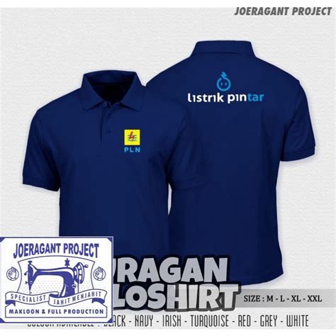 Jual Poloshirt Kaos Polo Kerah Pln Listrik Pintar Terbaru Murah