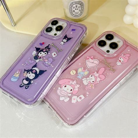 Dégradé Sanrio Kuromi et ma mélodie Kawaii étui de téléphone Etsy France