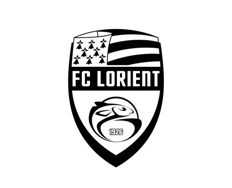 Fc Lorient Club Logo Symbol Black Ligue Football French Abstract