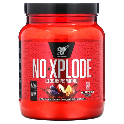 BSN N O Xplode Legendary Pre Workout Fruit Punch 2 45 Lbs 1 11 Kg