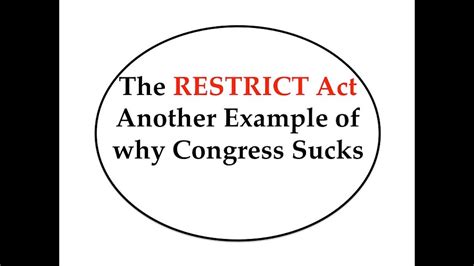 RESTRICT ACT Another Example Why Congress Sucks YouTube