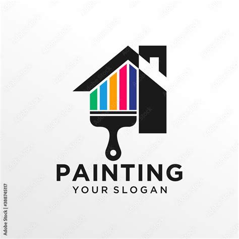 House painting logo design vector template Stock Vector | Adobe Stock