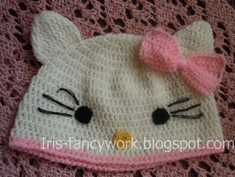 My Fancywork Blog: Забавная детская шапочка "Hello Kitty" с розовой ...