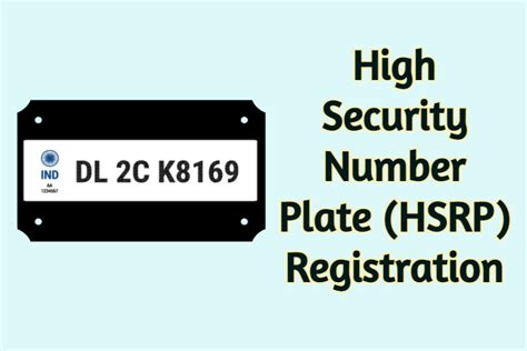 HSRP Registration Apply For High Security Number Plate PAN Driving