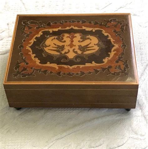 Inlay Music Box Wood Inlay Music Box Marquetry Box Etsy Wood