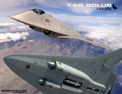 Rodrigo Avella T60 Golub Russian Sixth Generation Concept Fighter